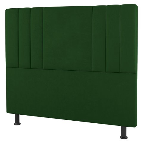 Cabeceira Cama Box Casal Grace 140cm Suede Verde - Desk Design