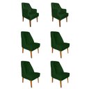Ver imagem 1 de Kit 4 Cadeiras Paris + 2 Paris Retro Suede Verde Dominic Decor