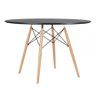 Mesa Redonda Eames 120 Cm Preto + 4 Cadeiras Eiffel Dsw Verde Escuro - 3