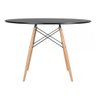 Mesa Redonda Eames 120 Cm Preto + 4 Cadeiras Eiffel Dsw Verde Escuro - 2