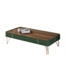 Mesa de Centro Decorativa Rennes Mdp/mdf Pés de Aço Verde Pistache/castanho G26 - Gran Belo - 2