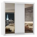 Ver imagem 3 de Guarda-roupa Casal Madesa Lyon 3 Portas de Correr com Espelhos 2 Gavetas