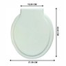 Assento Sanitário Oval Roma Alumasa Branco - 3