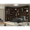 Ver mais imagens de Guarda Roupa Canto Com Vidro Reflecta Dourado Com Cinza