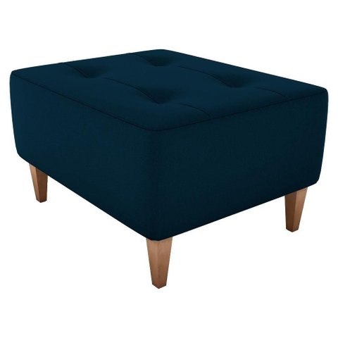 Puff Decorativo para Sala Piva 62x52 Cm E433 Milani Store Azul