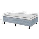 Ver imagem 2 de Cama Box Solteiro Conjugada Amira 88x188 Cinza
