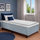 Ver imagem 1 de Cama Box Solteiro Conjugada Amira 88x188 Cinza