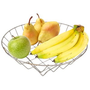 Fruteira Centro de Mesa Bancada Redonda Cromada