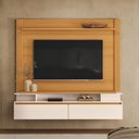 Ver imagem 1 de Painel para Tv 65 Pol com Bancada Suspensa 181cm Áquila B01 Cinamomo Off White - Lyam Decor