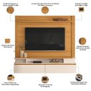 Ver imagem 2 de Painel para Tv 65 Pol com Bancada Suspensa 181cm Áquila B01 Cinamomo Off White - Lyam Decor