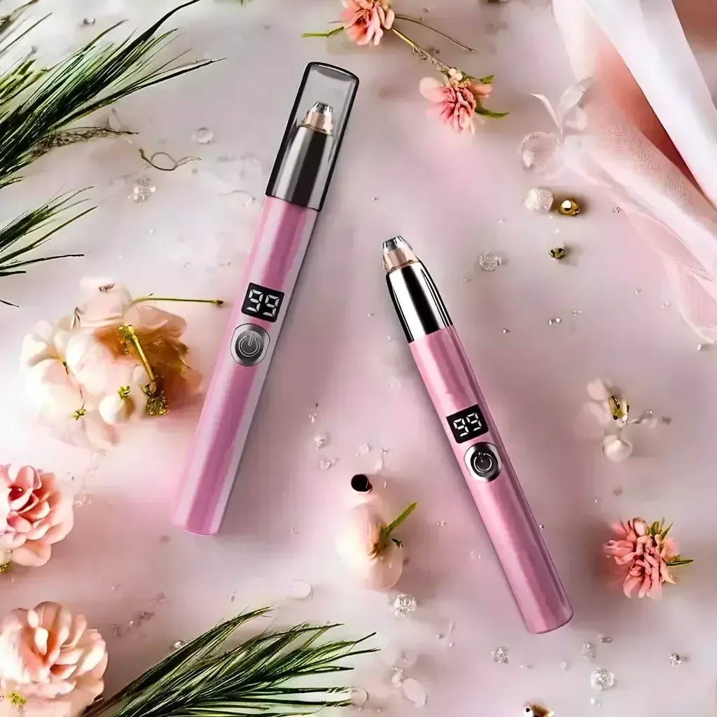 Caneta Depiladora Aparadora Facial Elétrico Portátil - Rosa - 2