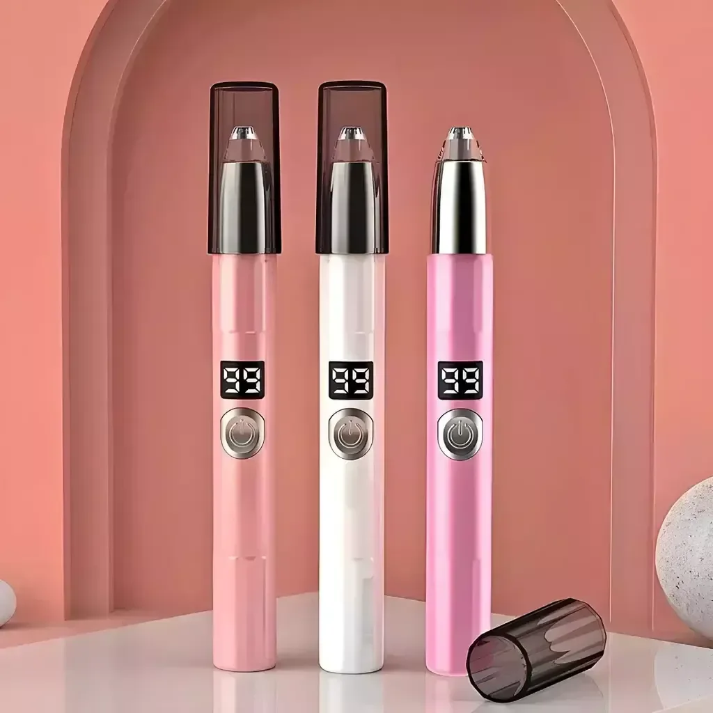 Caneta Depiladora Aparadora Facial Elétrico Portátil - Rosa - 4