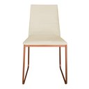 Ver imagem 2 de Kit 4 Cadeiras de Jantar Estofada Lille Base Bronze Veludo Bege - Montanaris Decor