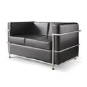 Ver imagem 5 de Conjunto de Sofá Le Corbusier 5 Lugares Couro Sintético Preto