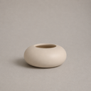 Ver imagem 1 de Cachepot Redondo Pequeno Espelhado Vaso Decorativo de Cerâmica para Sala e Mesa Off White