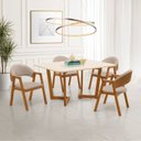 Ver imagem 5 de Mesa de Jantar 1,20m Evolution Robusto e Design Premium para 4 Lugares - Off-White