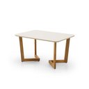 Ver imagem 1 de Mesa de Jantar 1,20m Evolution Robusto e Design Premium para 4 Lugares - Off-white