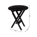 Ver imagem 5 de Kit 4 Conjuntos Mesa Redondo 70cm Dobrável com 4 Cadeiras em Madeira Maciça - Preto