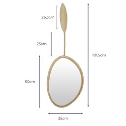 Espelho Orgânico Decorativo Mangar em Madeira Pinus Decore Casa - 7 Espelho Orgânico Decorativo Mangar em Madeira Pinus Decore Casa - 7