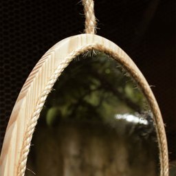 Espelho Orgânico Decorativo Mangar em Madeira Pinus Decore Casa - 3 Espelho Orgânico Decorativo Mangar em Madeira Pinus Decore Casa - 3