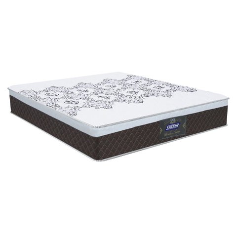 Colchão Casal GAZIN Box 138cm Molas Ensacadas Soft Pillow New York Marrom - Gazin