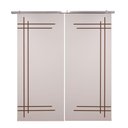 Ver imagem 1 de Porta Dupla Branco Prime Frisada Kit Alumínio F05 - 210x180