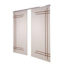 Ver imagem 2 de Porta Dupla Branco Prime Frisada Kit Alumínio F05 - 210x180