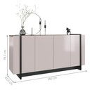 Ver imagem 2 de Buffet Aparador 4 Portas Industrial Lens - Off White Nogueira Preto