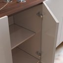 Ver imagem 3 de Buffet Aparador 4 Portas Industrial Lens - Off White Nogueira Preto