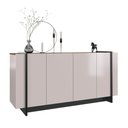 Ver imagem 1 de Buffet Aparador 4 Portas Industrial Lens - Off White Nogueira Preto