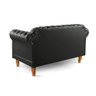 Sofá Duque Chesterfield 2 Lugares Couro Ecológico Preto 300 - 5