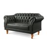 Sofá Duque Chesterfield 2 Lugares Couro Ecológico Preto 300 - 4