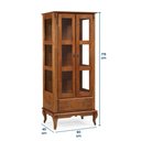 Ver imagem 5 de Cristaleira Madeira Maciça 2 Portas e Laterais em Vidro 1 Gaveta 60310 Linz Móveis