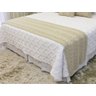 Manta Sofa Sala Cama King Tricot Viena Bege - 1