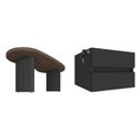 Ver imagem 2 de Escrivaninha Mesa Escritório Diretor Organic com 2 Gavetas 200cm Charuto e Preto Artany