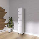 Ver imagem 4 de Armário Locker Guarda Volume Aço Light 4 Portas 34,5x179,5cm Verde/Cinza