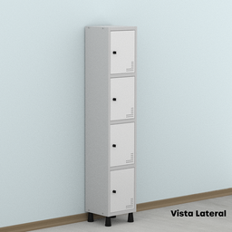 Armário Locker Guarda Volume Aço Light 4 portas 34,5x179,5cm - 16