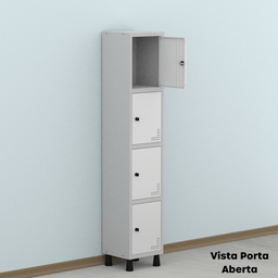 Armário Locker Guarda Volume Aço Light 4 portas 34,5x179,5cm - 17
