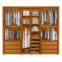 Ver imagem 3 de Guarda Roupa Volpi 6 Portas 6 Gavetas Cinamomo Off White Madetec