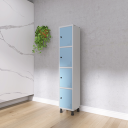 Armário Locker Guarda Volume Aço Light 4 portas 34,5x179,5cm - 4
