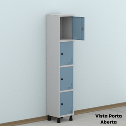 Armário Locker Guarda Volume Aço Light 4 portas 34,5x179,5cm - 17