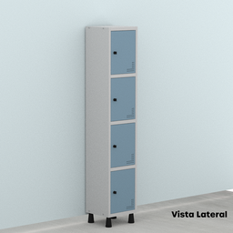Armário Locker Guarda Volume Aço Light 4 portas 34,5x179,5cm - 16