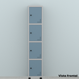 Armário Locker Guarda Volume Aço Light 4 portas 34,5x179,5cm - 14