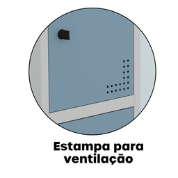 Armário Locker Guarda Volume Aço Light 4 portas 34,5x179,5cm - 11