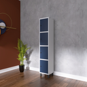 Ver imagem 4 de Armário Locker Guarda Volume Aço Light 4 Portas 34,5x179,5cm Preto/Cinza