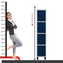 Ver imagem 6 de Armário Locker Guarda Volume Aço Light 4 Portas 34,5x179,5cm Preto/Cinza