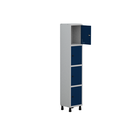 Ver imagem 3 de Armário Locker Guarda Volume Aço Light 4 Portas 34,5x179,5cm Preto/Cinza