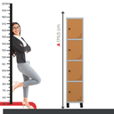 Ver imagem 6 de Armário Locker Guarda Volume Aço Light 4 Portas 34,5x179,5cm Laranja/Cinza