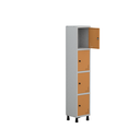 Ver imagem 3 de Armário Locker Guarda Volume Aço Light 4 Portas 34,5x179,5cm Laranja/Cinza