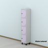 Armário Locker Guarda Volume Aço Light 4 portas 34,5x179,5cm - 15
